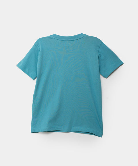 Camiseta Para Bebe Niño Con Estampado De Tiburón En Tela Suave Color Azul