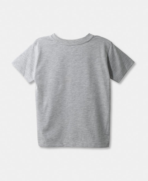 Camiseta Manga Corta Para Bebe Niño En Tela Suave Color Gris