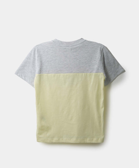 Camiseta Manga Corta Para Niño En Tela Suave Color Amarillo