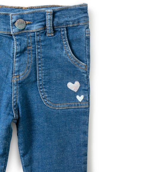 Jean Para Bebé Niña En Denim Color Índigo
