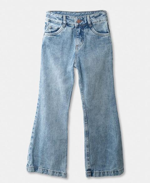 Jean Wide Leg Para Niña En Denim Color Índigo