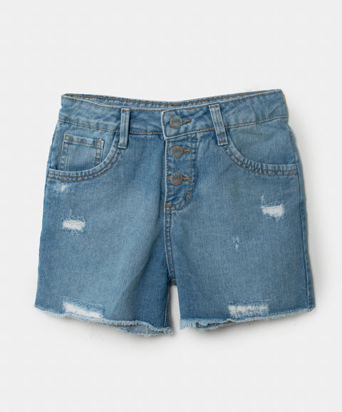Short Para Niña En Denim Color Índigo