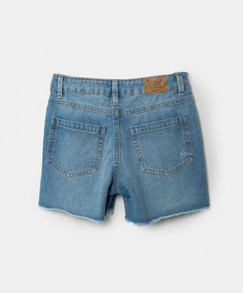 Short Para Niña En Denim Color Índigo