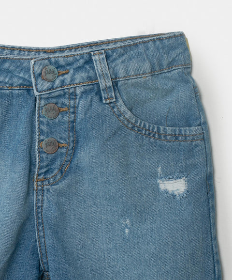 Short Para Niña En Denim Color Índigo
