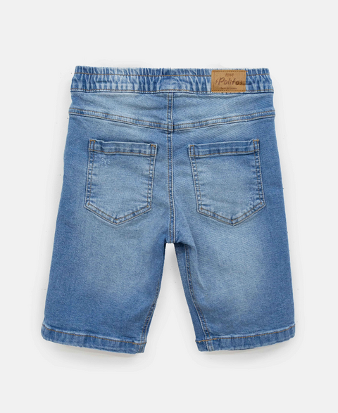 Bermuda Para Niño En Denim Tono Medio Claro