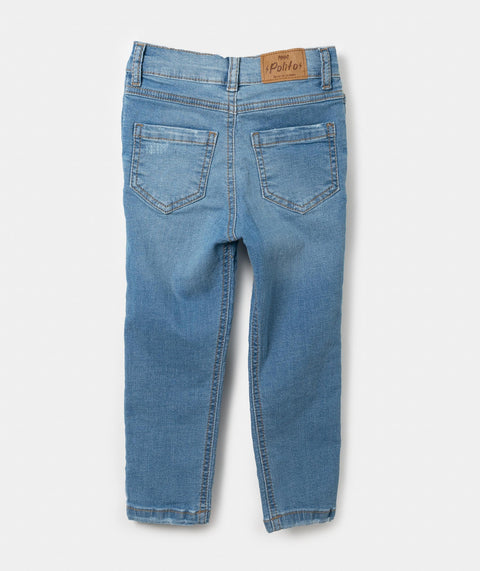 Jean Slim Para Bebé Niña En Denim Color Índigo