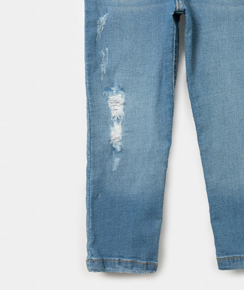 Jean Slim Para Bebé Niña En Denim Color Índigo