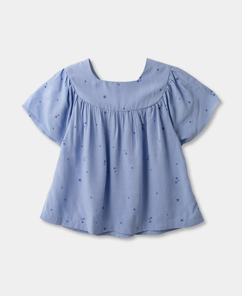 Conjunto Short Y Blusa Para Bebé Niña En Lino Color Hortensia