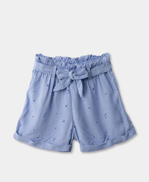 Conjunto Short Y Blusa Para Bebé Niña En Lino Color Hortensia