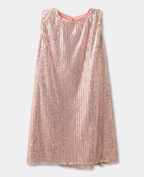 Vestido Para Niña En Tull Lentejuelas Color Rosado