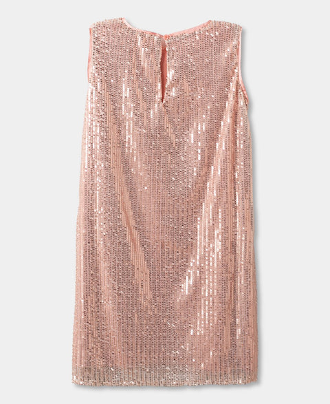 Vestido Para Niña En Tull Lentejuelas Color Rosado