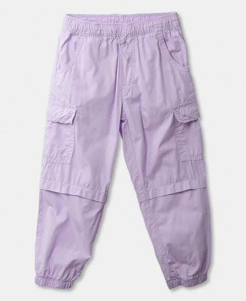Pantalón Cargo Para Bebé Niña En Popelina Color Lila