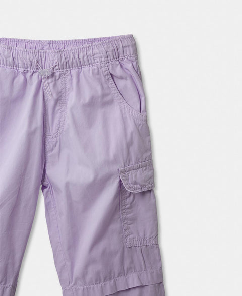 Pantalón Cargo Para Bebé Niña En Popelina Color Lila