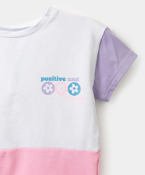 Camiseta Manga Corta Para Bebe Niña En Licra Color Blanco