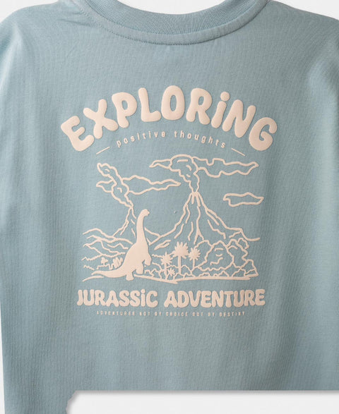 Camiseta Manga Corta Para Bebe Niño En Tela Suave Color Azul Claro