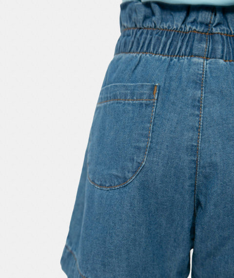Short Para Bebe Niña En Denim Color Índigo