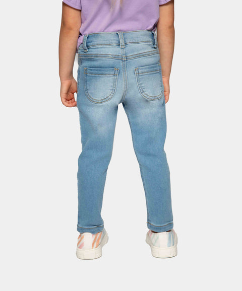 Jean Slim Para Bebé Niña En Burda Color Índigo Claro
