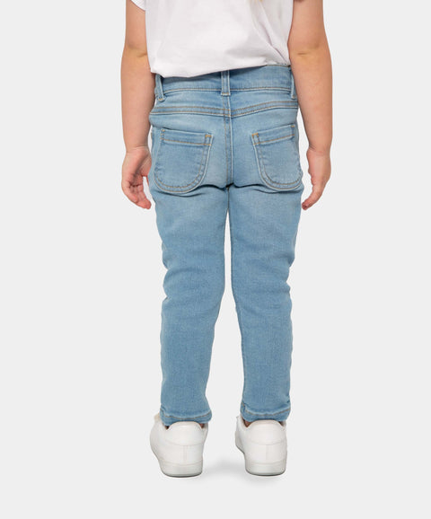 Jean Slim Para Bebé Niña En Burda Color Índigo Claro