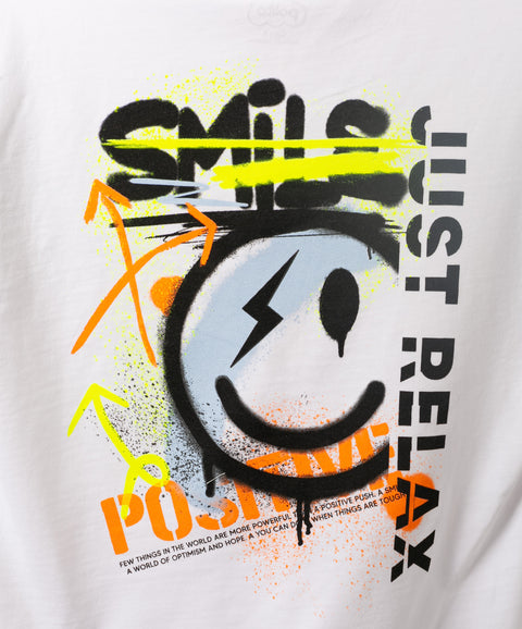 Camiseta Manga Corta Para Niño En Tela Suave Color Blanco