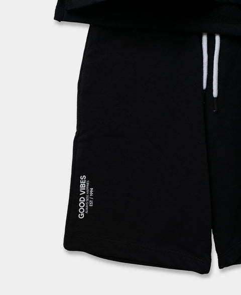Conjunto De Bermuda Para Niño En Burda Color Negro