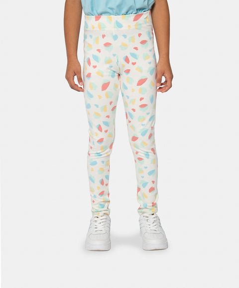 Leggins Estampado Para Niña En Licra Color Blanco