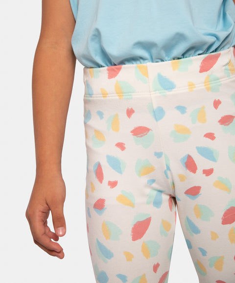 Leggins Estampado Para Niña En Licra Color Blanco