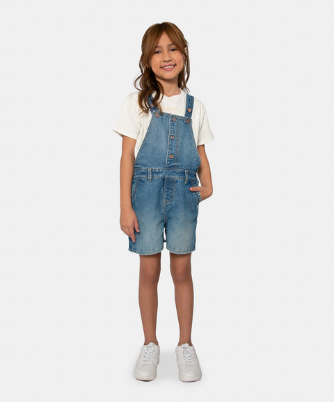 Overol Short Para Niña En Denim Color Índigo