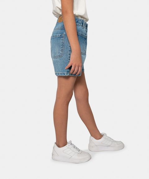 Short Para Niña En Denim Color Índigo