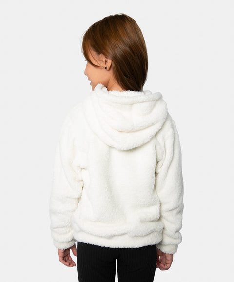 Chaqueta Para Niña En Felpa Color Marfil