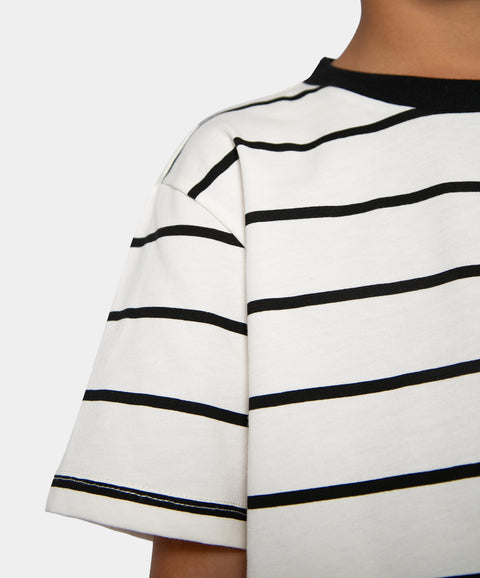 Camiseta Manga Corta Para Niño En Tela Suave Color Marfil