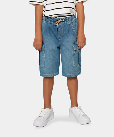 Bermuda Para Niño En Denim Color Índigo