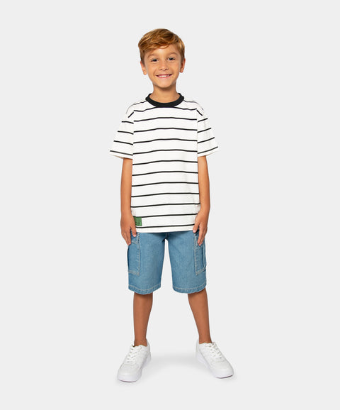 Bermuda Para Niño En Denim Color Índigo