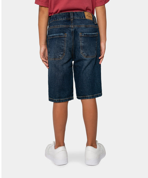 Bermuda Para Niño En Denim Color Índigo