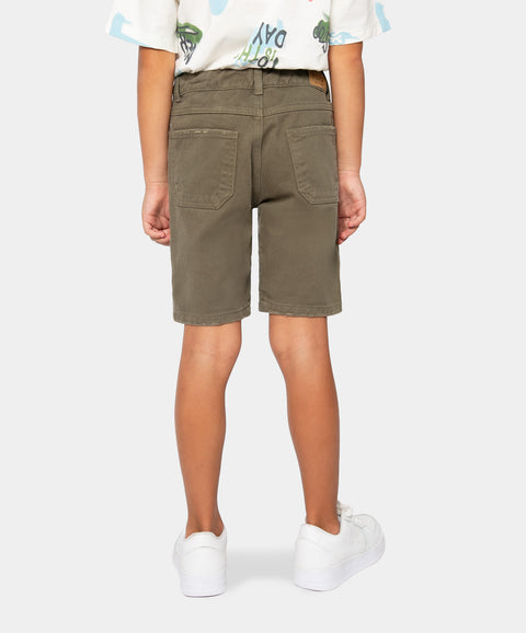 Bermuda Para Niño En Drill Color Verde