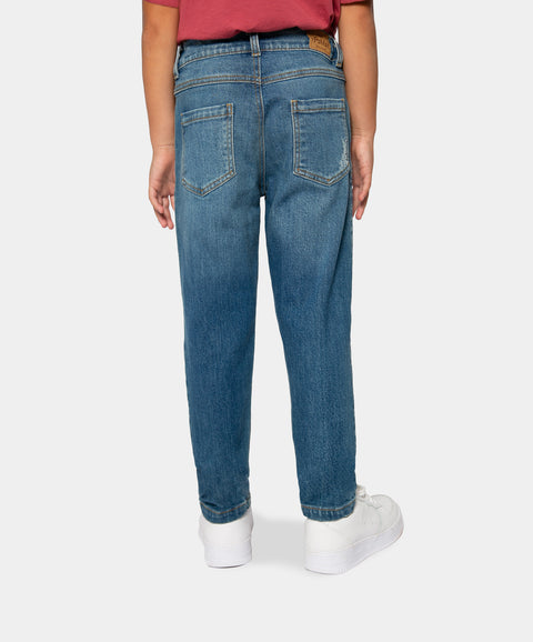 Jean Slim Para Niño En Denim Color Indigo