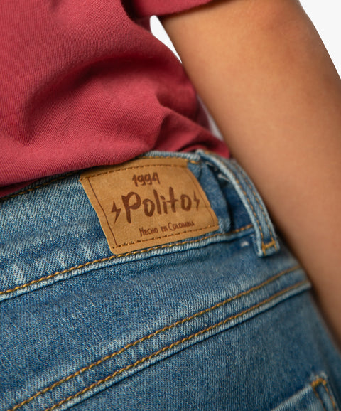 Jean Slim Para Niño En Denim Color Indigo