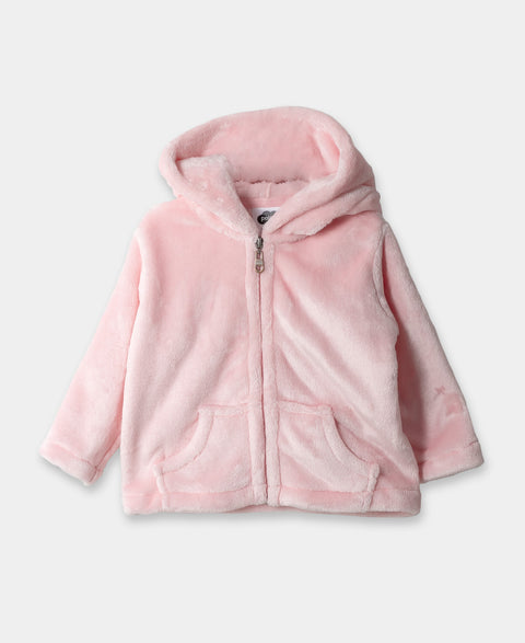 Buzo Con Chompa Para Recién Nacida En Felpa Color Rosado