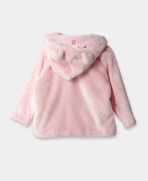 Buzo Con Chompa Para Recién Nacida En Felpa Color Rosado