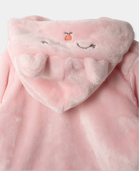 Buzo Con Chompa Para Recién Nacida En Felpa Color Rosado