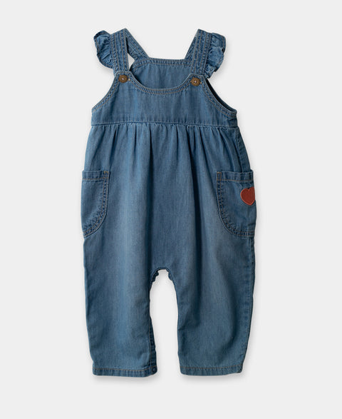 Overol Para Recién Nacida En Denim Color Índigo