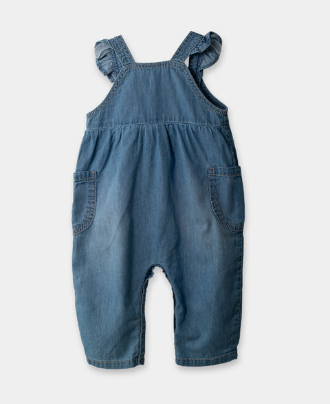 Overol Para Recién Nacida En Denim Color Índigo