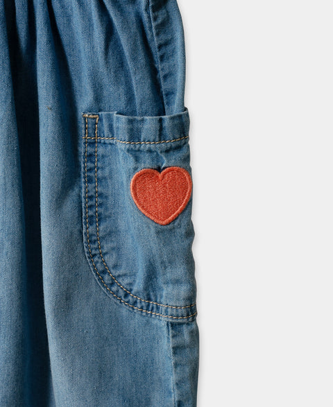 Overol Para Recién Nacida En Denim Color Índigo