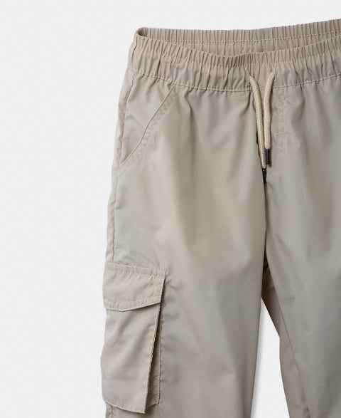 Pantalón Cargo Para Niño En Algodon Color Arena