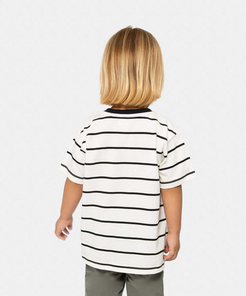 Camiseta Manga Corta Para Bebe Niño En Tela Suave Color Marfil