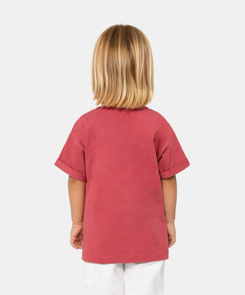 Camiseta Manga Corta Para Bebe Niño En Tela Suave Color Rojo