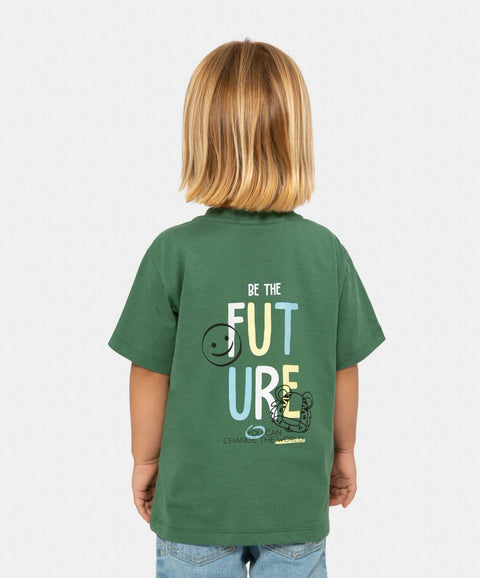 Camiseta Manga Corta Para Bebe Niño En Tela Suave Color Verde