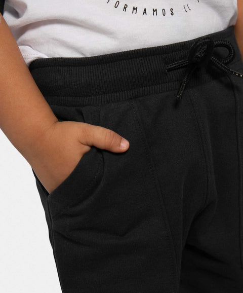Conjunto De Camiseta Y Jogger Para Bebé Niño En Algodón Color Marfil