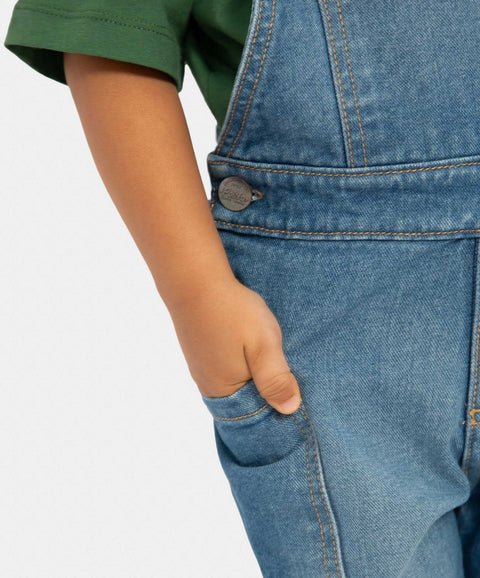 Overol Largo Para Bebé Niño En Denim Color Índigo