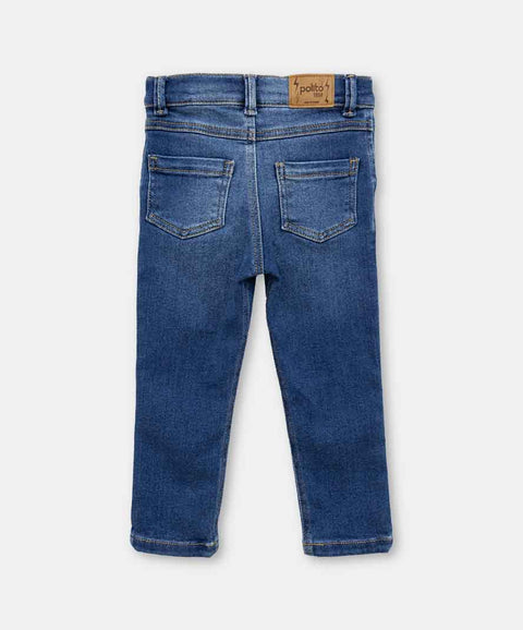 Jean Slim Para Bebé Niño En Burda Tono Medio