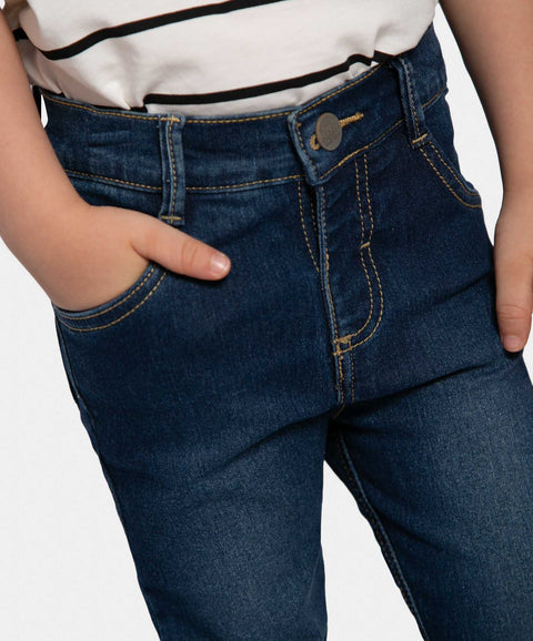 Jean Slim Para Bebé Niño En Denim Color Índigo
